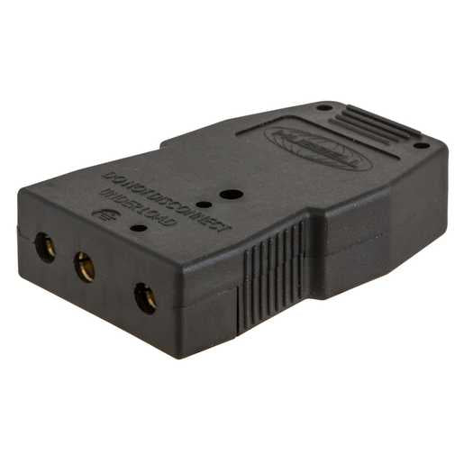 HUBBELL HBL20SPF 20 Amp 125V Black, Female Inline, Double Set Screw Stage Pin Device