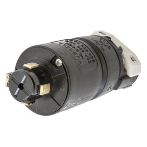 HUBBELL HBL21415B Industrial, Male Plug, 30A 600V AC, 20A 250V DC, 3-Pole 4-Wire Grounding, Non-NEMA, Screw Terminal, Black and White