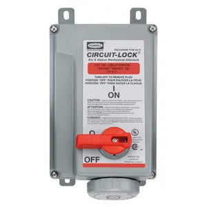 HUBBELL HBL4100MI7W Industrial Grade, Female, Mechanically Interlocked Receptacle, 100A 3-Phase Delta 480V AC,