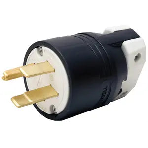 HUBBELL HBL9451C Straight Blade Devices, Male Plug, Nylon, Heavy Duty, Industrial/Commercial Grade, Straight, 3-Pole 4-Wire Grounding, 50A 125/250V, 14-50P.
