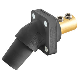 HUBBELL Heavy Duty FEMALE,(ANGLED) Panel Mount Receptacle, 300/400A 600V AC/DC, Series 16, Set Screw