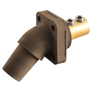 HUBBELL Heavy Duty FEMALE,(ANGLED) Panel Mount Receptacle, 300/400A 600V AC/DC, Series 16, Set Screw