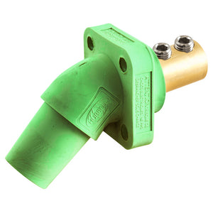 HUBBELL Heavy Duty FEMALE,(ANGLED) Panel Mount Receptacle, 300/400A 600V AC/DC, Series 16, Set Screw
