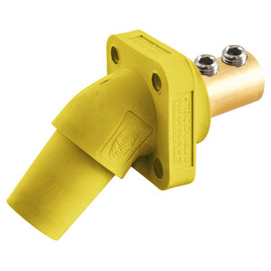 HUBBELL Heavy Duty FEMALE,(ANGLED) Panel Mount Receptacle, 300/400A 600V AC/DC, Series 16, Set Screw