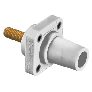 HUBBELL Series 16 Single Pole Devices, Female, STRAIGHT Receptacle, 300/400A 600V AC/DC, Single Conductor, (Threaded Mount Holes) Threaded Stud