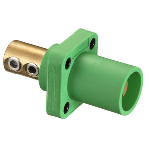 HUBBELL Heavy Duty Male, Panel Mount Receptacle, 300/400A 600V AC/DC, SERIES 16 Single Conductor, Set Screw