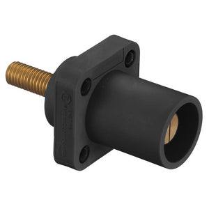 HUBBELL Series 16 Single Pole Devices, Male, STRAIGHT Receptacle, 300/400A 600V AC/DC, Single Conductor, (Threaded Mount Holes)